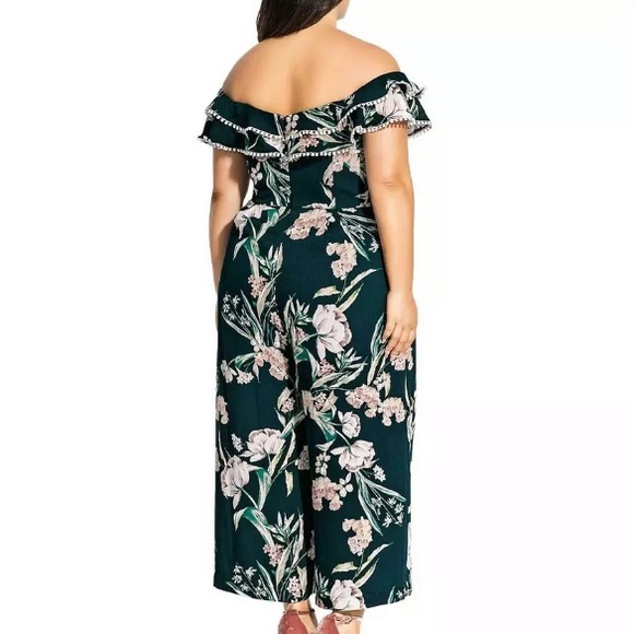 COPY - City Chic Field Green Jumpsuit - Picture 2 of 3